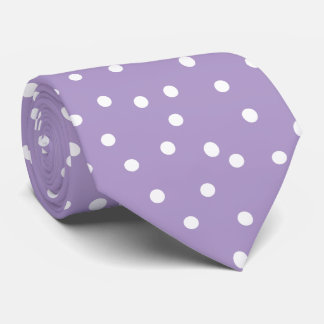 Elegant Purple White Polka Dots Groom Gift   Stropdas