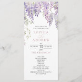 Élégant Purple Wisteria Fleurs Programmes de maria (Devant)