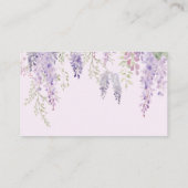 Elégant Purple Wisteria Flowers Mariage Carte RSVP (Dos)