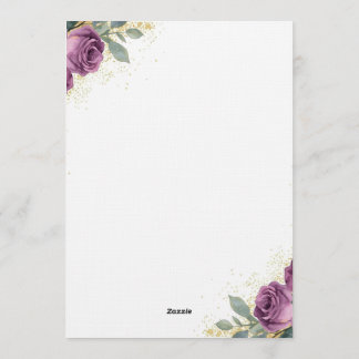 👉 Elegant Purple Wisteria & Gold Floral Wedding I Kaart