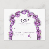 Élégant PurpleLilacFlore Arc Blanc Pas de menu RSV (Devant)