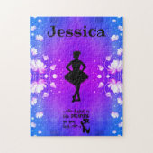 Élégant puzzle de danse avec nom de la danseuse (Vertical)