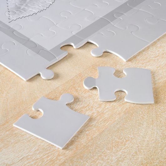 Élégant Puzzle Feuille en argent Mariage (Côté)