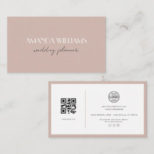 Elegant QR Code Kaart Social Fae Visitekaartje