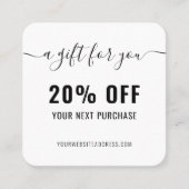 Elegant QR Code Loyalty Business Probability Black Kortingskaartje (Voorkant)