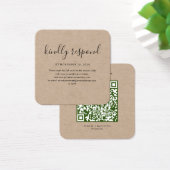 Elegant QR Code Mariage site Web carte RSVP (Bureau)