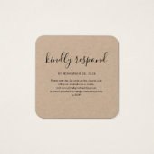 Elegant QR Code Mariage site Web carte RSVP (Devant)