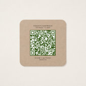 Elegant QR Code Mariage site Web carte RSVP (Dos)