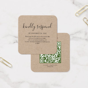 Elegant QR Code Mariage site Web carte RSVP