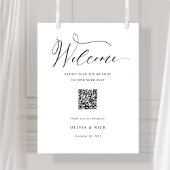 Élégant QR Code Plan de siège Affiche de bienvenue