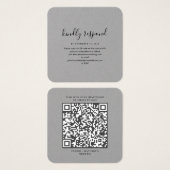 Élégant QR Code RSVP Mariage Website (Devant & derrière)