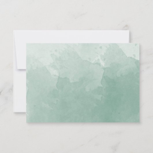 Elégant QR Code RSVP Pale Green Monogram Mariage (Dos)