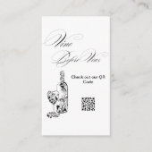 Elegant Qr Code Vino Before Vows Bridal Shower Informatiekaartje (Voorkant)