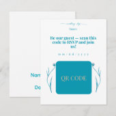 Elegant QR Code Wedding Invitation Minimalist RSVP (Devant / Derrière)