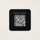 Elegant QR Code Wedding RSVP Mini Card (Dos)