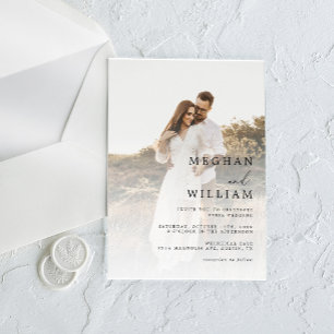 Elegant QR Code Weduwschap met foto's Acryl Uitnodigingen