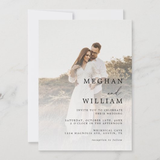 Elegant QR Code Weduwschap met foto's Kaart (Voorkant)