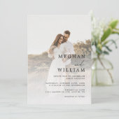 Elegant QR Code Weduwschap met foto's Kaart (Staand voorkant)