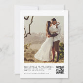 Elegant QR Code Weduwschap met foto's Kaart (Achterkant)