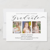 Elégant Quatre Photo Graduation Paysage Invitation (Devant)