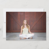 Elégant Quatre Photo Graduation Paysage Invitation (Dos)