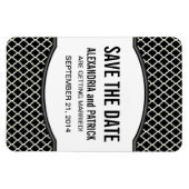 Elegant Quatrefoil sparen de Magneet van de Datum, (Horizontaal)