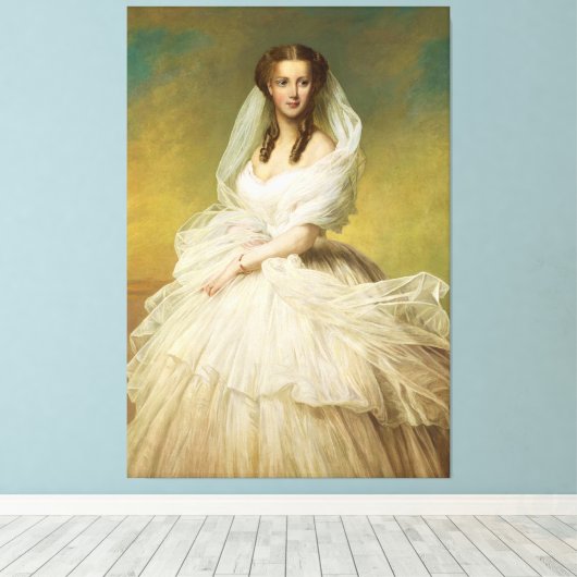 Elegant Queen Alexandra schilderend portret Canvas Afdruk (Insitu (Houten vloer))