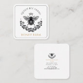 Elegant Queen Bee Business Vierkante Visitekaartje (Voorkant / Achterkant)