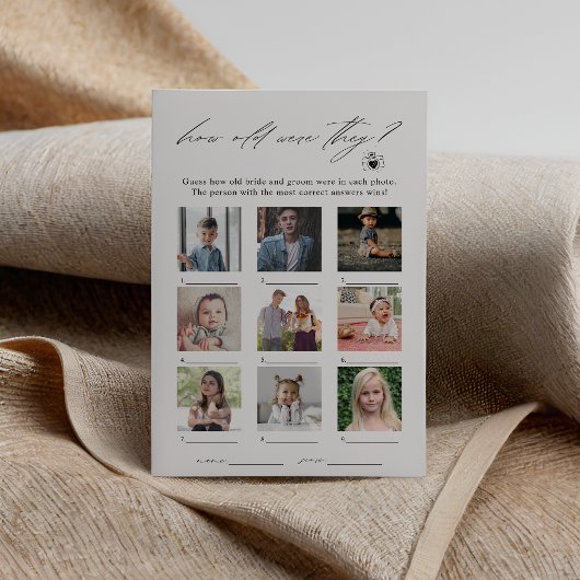 Élégant Quel Âge Ont Été Ils Photo Carte De Jeu