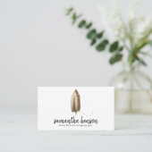 Elegant Quill Pen Logo Visitekaartje (Staand voorkant)