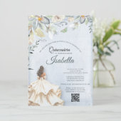 Elegant Quinceanera 15th Birthday Invitation (Debout devant)