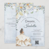 Elegant Quinceanera 15th Birthday Invitation (Devant / Derrière)