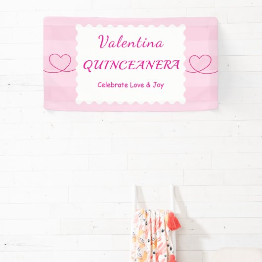 Elegant Quinceañera Bloemenboeket | Roze en wit Spandoek (Insitu)