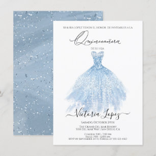 Elegant Quinceañera Glitter Sparkle Spain Kaart