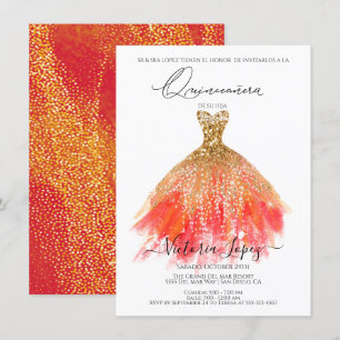 Elegant Quinceañera Glitter Sparkle Spain Kaart