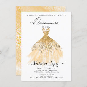 Elegant Quinceañera Glitter Sparkle Spain Kaart