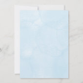 Elegant quinceanera Invitation blue floral theme (Dos)