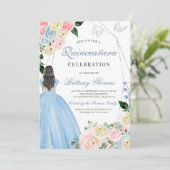 Elegant Quinceañera Invitation Card (Debout devant)