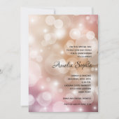 Elegant Quinceañera Pink Blush Kaart (Voorkant)