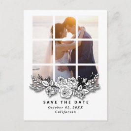Elegant raam met afbeelding Trouw save the date Briefkaart
