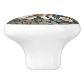 Elegant Rabbit Framed By Flowers and Leaves Keramische Knop (Zijkant)