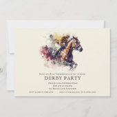 Elegant Race Paard Derby Party Kaart (Voorkant)
