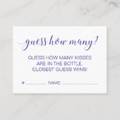 Elegant raden hoeveel blauw Vrijgezellenfeest spel Visitekaartje (Voorkant)