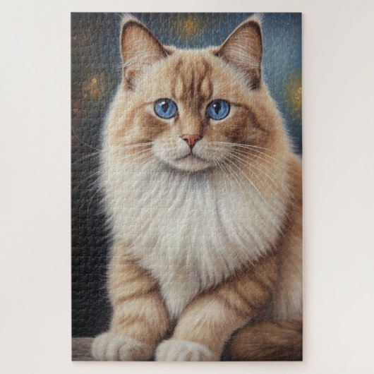 Elegant Ragdoll kat schilderij Legpuzzel (Verticaal)