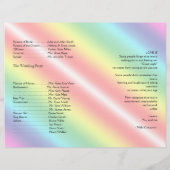 Élégant Rainbow Floral Gay Wedding Programme (Dos)