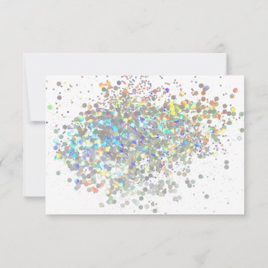 ELEGANT RAINBOW SPARKLE  GOUD Aangepaste RSVP (Achterkant)