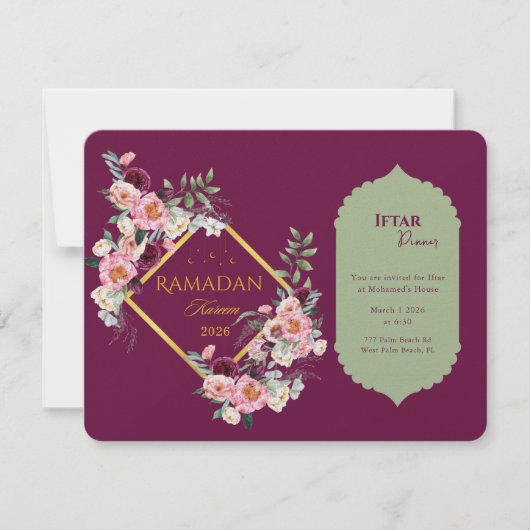 Elegant Ramadan Iftar Invitation 2026 (Devant)