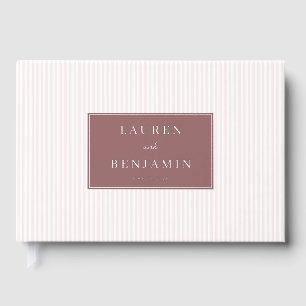Élégant Rayé de Rose Minimaliste