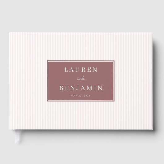 Élégant Rayé de Rose Minimaliste (Recto)