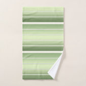 Élégant rayé vert (Serviette à main)